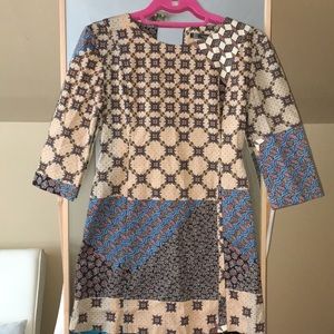 Patterned, fitted dress by Zara (size medium)